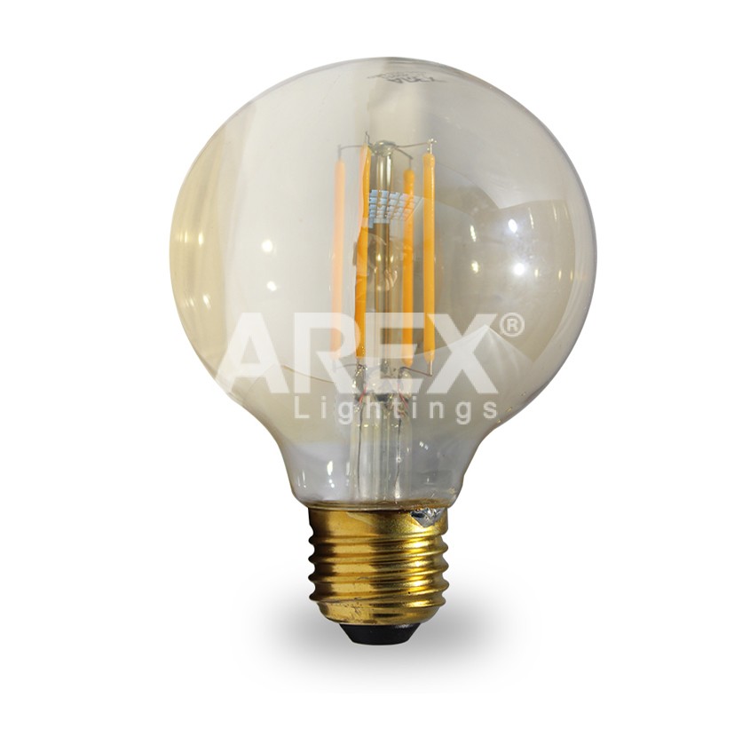 Arex Led Filament Bulb G80 7W E27 2200K Amber - LEDG807A27 Arex Led Filament Bulb G80 7W E27 2200K Amber - LEDG807A27